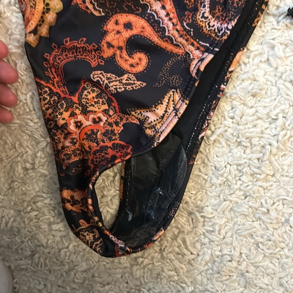 NWT Nasty Gal Paisley Beaded Triangle Bikini Set - Picture 3 of 9